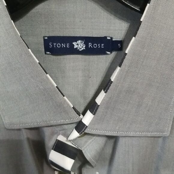 Men's Stone Rose Gray Button-Up Shirt Size Small - Picture 2 of 6